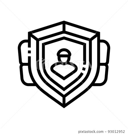 badge video game reward line icon vector illustration 93012952