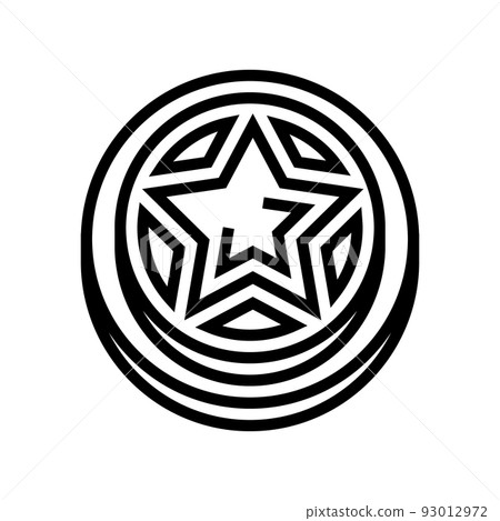 star game achievement medal line icon vector illustration 93012972