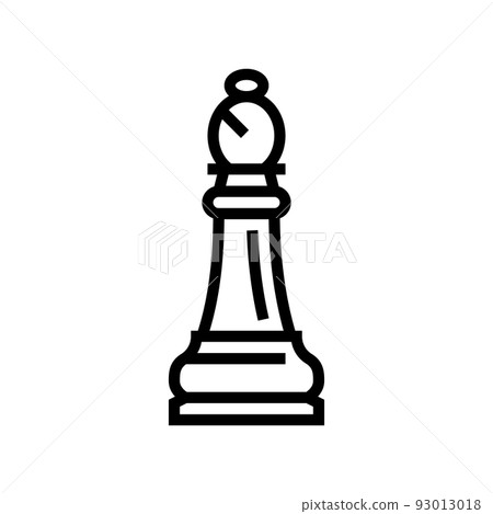 rook chess line icon vector illustration 93013018