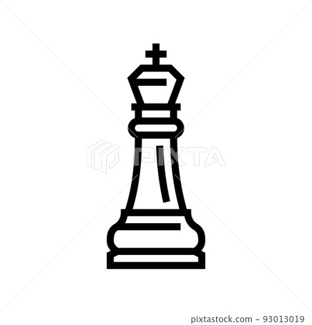 king chess line icon vector illustration 93013019