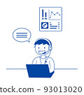 [Vector] a male call center employee 93013020