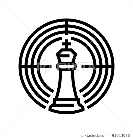 target of game line icon vector illustration 93013026