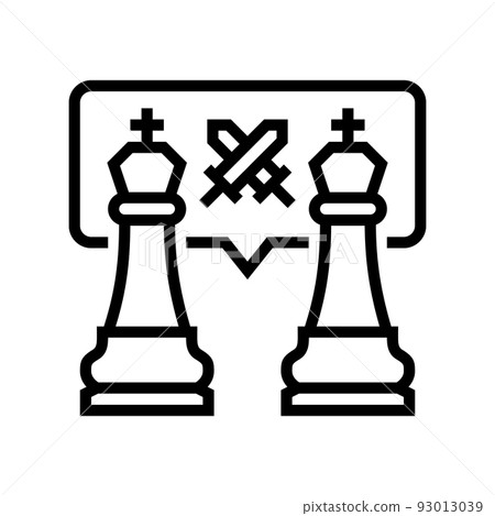 battle game line icon vector illustration 93013039