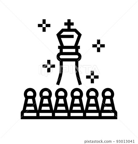 leader of game line icon vector illustration 93013041
