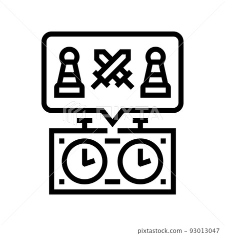 sport chess line icon vector illustration 93013047