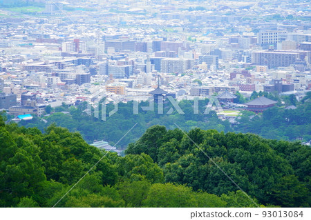 從若草山俯瞰興福寺和奈良市 93013084