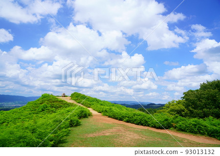 仲夏若草山,天空和白雲 仲夏若草山,天空和白雲 93013132