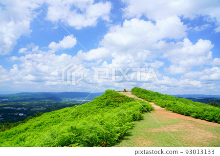 仲夏若草山,天空和白雲 仲夏若草山,天空和白雲 93013133