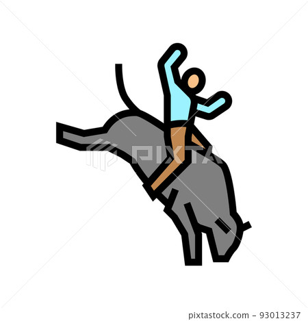 rodeo extremal sport color icon vector illustration rodeo extremal sport color icon vector illustration 93013237
