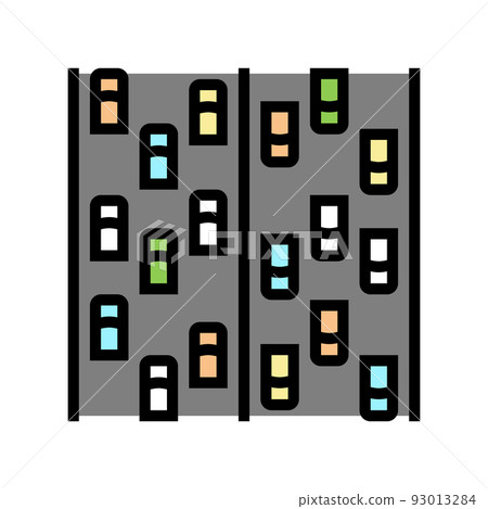 freeway road color icon vector illustration freeway road color icon vector illustration 93013284