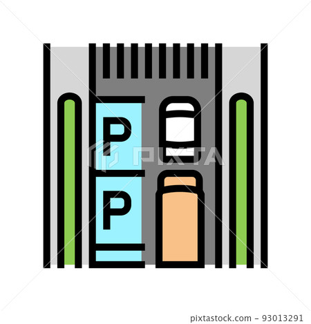 collector road color icon vector illustration 93013291