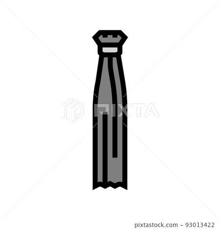 straight hair accessory color icon vector illustration 93013422