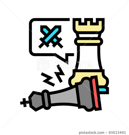 checkmate game process color icon vector illustration checkmate game process color icon vector illustration 93013491