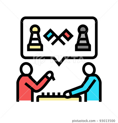 chess game playing gamer color icon vector illustration 93013500