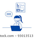 [Vector] a female call center employee 93013513