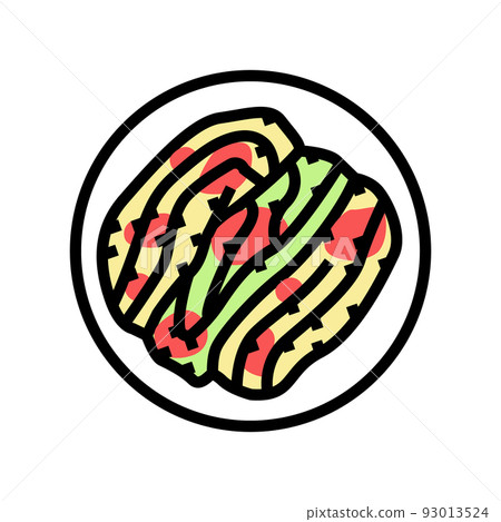 kimchi salad color icon vector illustration 93013524