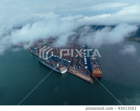 Aerial view of yantian container terminal,China 93013561