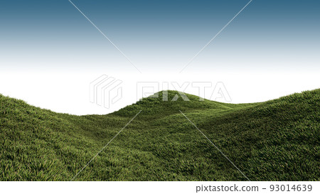 A 3d rendering image of grassed hill nature scenery A 3d rendering image of grassed hill nature scenery 93014639
