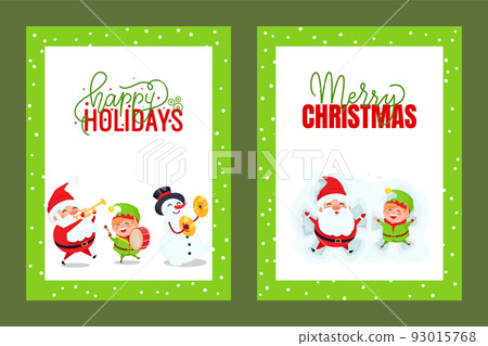 Happy Holidays and Merry Christmas Cards with Santa Happy Holidays and Merry Christmas Cards with Santa 93015768