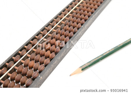 old abacus and pencil old abacus and pencil 93016941