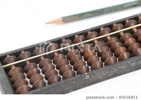 old abacus and pencil 93016951