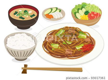 Meal_Yakisoba set meal Meal_Yakisoba set meal 93017361