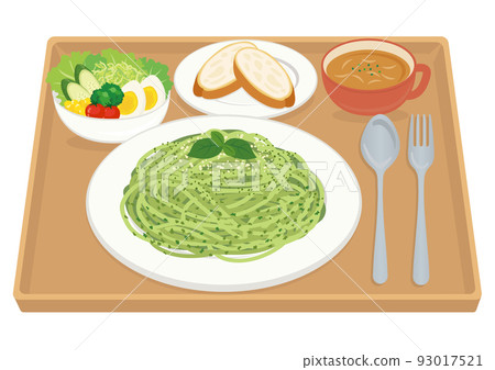 Meal_pasta_genovese spaghetti_set 93017521
