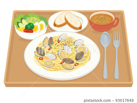 Meal_pasta_vongole spaghetti_set Meal_pasta_vongole spaghetti_set 93017648