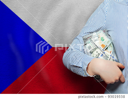 Finance, business and currency exchange in Czech Republic concept Finance, business and currency exchange in Czech Republic concept 93019338