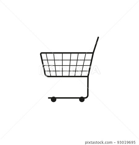 Shopping cart linear icon. Contour symbol. Vector isolated outline 93019695