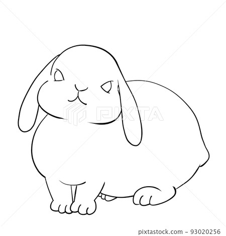 兔垂耳著色(線描) 兔垂耳著色(線描) 93020256