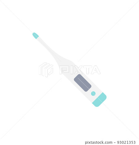 medical thermometer isolated on white in flat style medical thermometer isolated on white in flat style 93021353