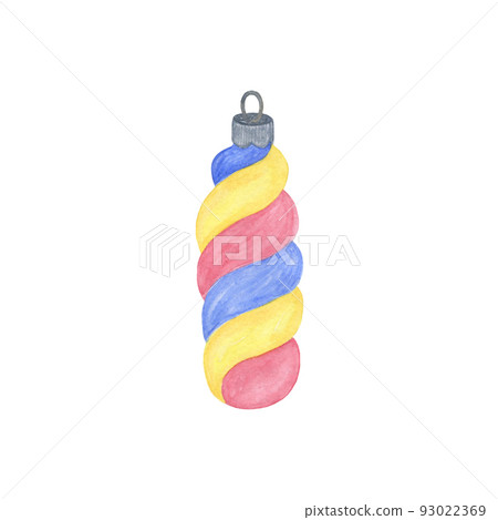 Christmas tree traditional decoration, watercolor element on the white background, hand drawn Christmas decoration in vibrant colors, seasonal clipart for holiday design Christmas tree traditional decoration, watercolor element on the white background, hand drawn Christmas decoration in vibrant colors, seasonal clipart for holiday design 93022369