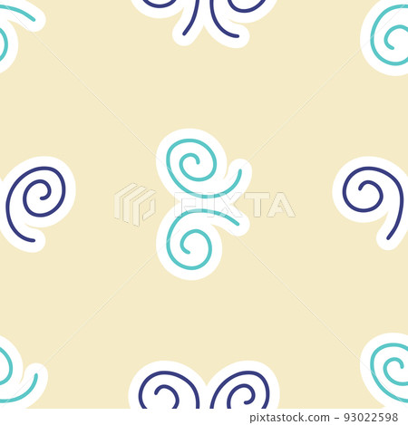 Swirl icon vector illustration. Seamless pattern. Hand drawn colorful design 93022598