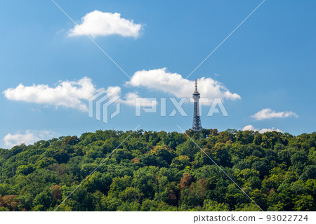 Petrin Lookout Tower in Prague, Czech republic Petrin Lookout Tower in Prague, Czech republic 93022724