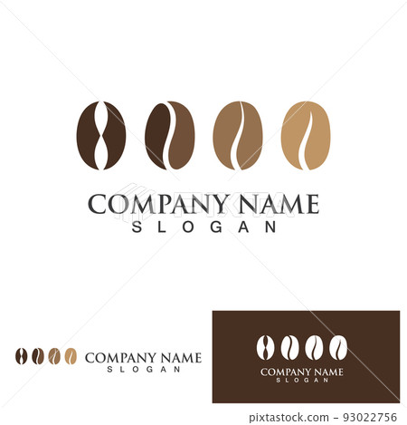 coffee bean icon vector 93022756