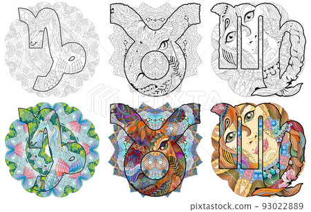 The element of Earth is the zodiac sign... - Stock Illustration ...