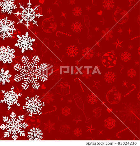 Christmas background with paper snowflakes 93024230