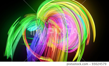 Creative abstract twisted rainbow color background. Abstract stripes. 3d render 93024579