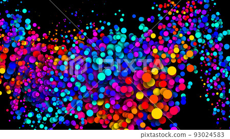 Abstract simple background with beautiful multi-colored circles or balls in flat style like paint bubbles in water. 3d render of particles, colored paper applique. Creative design background 22 Abstract simple background with beautiful multi-colored circles or balls in flat style like paint bubbles in water. 3d render of particles, colored paper applique. Creative design background 22 93024583