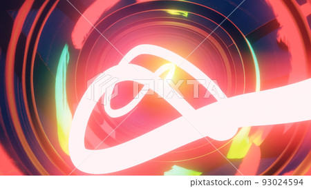 3d render. Neon ray flies in mirror room reflected in numerous mirrors. Abstract neon light in a shiny room. 3d render. Neon ray flies in mirror room reflected in numerous mirrors. Abstract neon light in a shiny room. 93024594