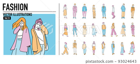 人物時尚時尚插畫素材 93024643