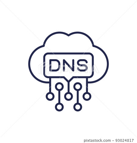 DNS line icon for web 93024817