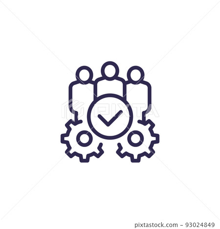 HR and management line icon 93024849