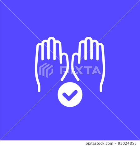 clean hands icon, hygiene and disinfection clean hands icon, hygiene and disinfection 93024853