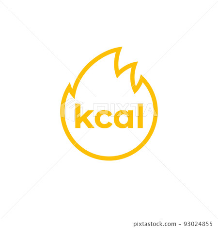 kcal icon, kilocalorie and fat burning 93024855