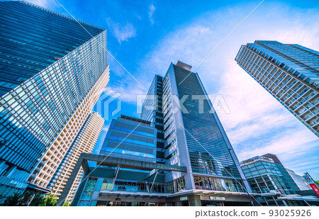 View of Tokyo cityscape in Japan, such as the cityscape in front of Meguro station 93025926