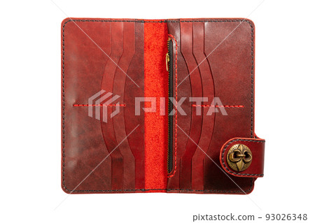 Female brown leather open wallet 93026348