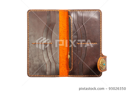 Female brown leather open wallet Female brown leather open wallet 93026350