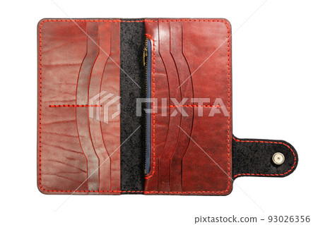 Female brown leather open wallet 93026356